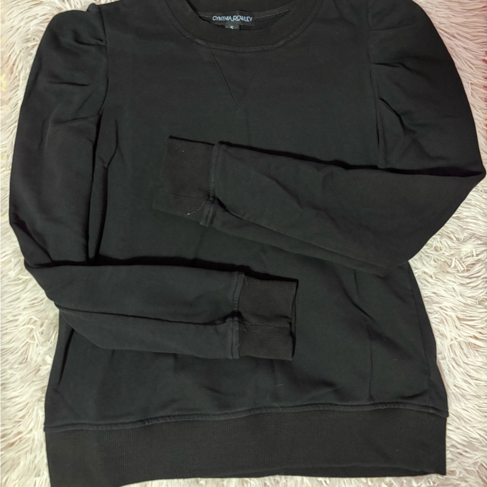 Cynthia Rowley Black Crewneck Sweater